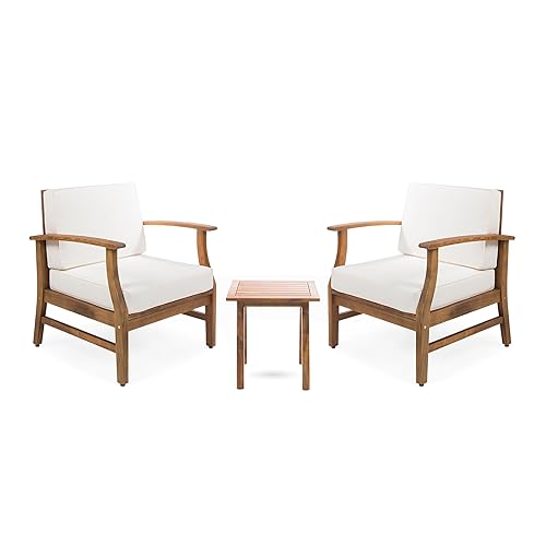 Christopher Knight Home Outdoor 2 Seater Acacia Wood Chat Set