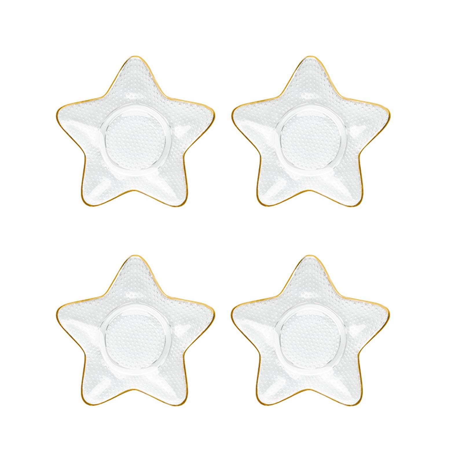 caihuashopping Dipschälchen Sauce-Teller - Dip-Bowls stilvolles Design Mehrzweckglas-Seitenteller Schüssel würzende Gerichte Soja-Tauchsauce-Gerichte Set von 4 Saucen Schalen