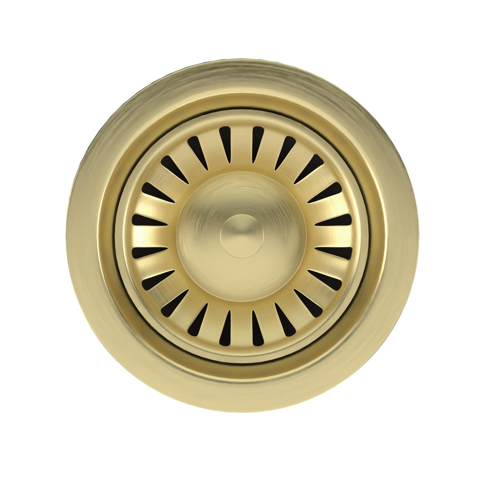Liquida Brass Sw1br Brushed Kitchen Sink Basket Strainer Waste