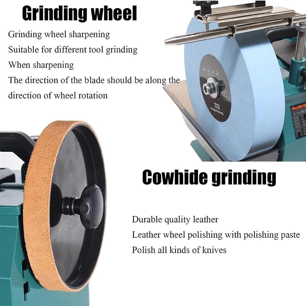 Blade Sharpener,Water Cooled Sharpening System,Electric Cutlery Sharpener,Grinding Machine with adjustable water reservoir for Sharpening Chisels and Planer Blades(220V)