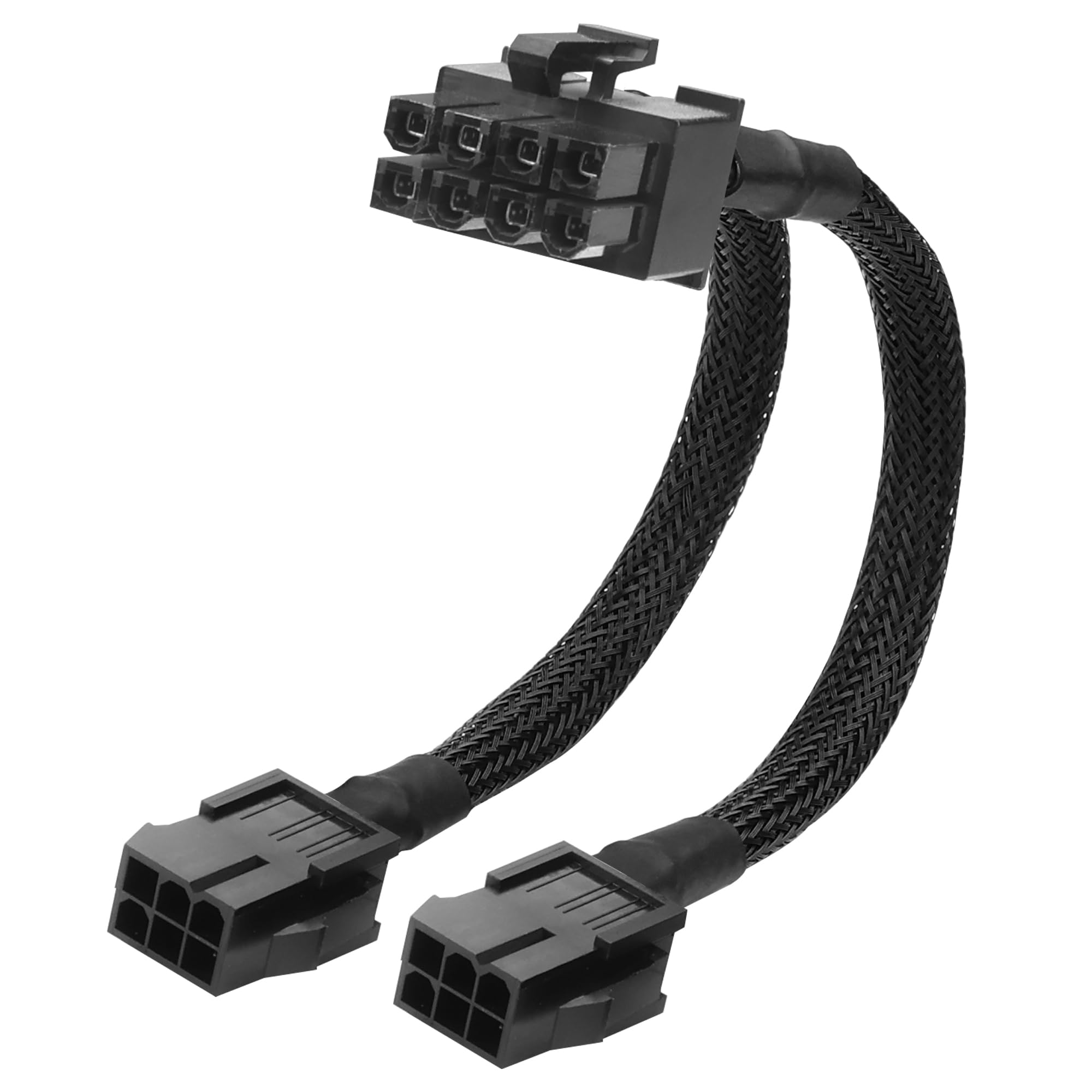 Doppio cavo di commutazione dell'alimentazione della GPU da 6 pin femmina a 8 pin maschio per la conversione dell'alimentazione della scheda grafica nei PC desktop - 22,5 cm/8,8 pollici
