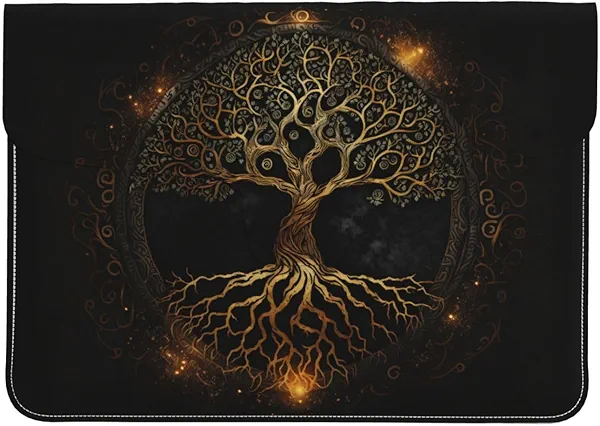Tree Laptop Sleeve Case Protective Laptop Cover Notebook Bag PU Leather Carrying Bag Compatible Computer Cover 11.6 12.3 13 Inch