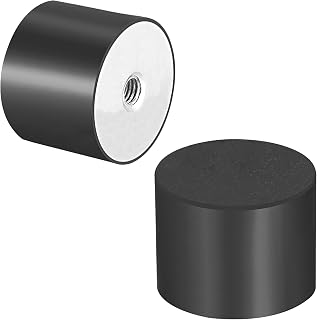 2PCS M8x12 Female Thread Rubber Mounts Vibration Isolator Replaces Anti Vibration Pads Flat Silentblock Base Block D40 x H30mm