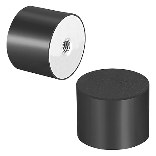 2 unids M8x12 rosca hembra soportes de goma aislador de vibraciones sustituye almohadillas anti vibración bloque base plana Silentblock D40 x H30mm