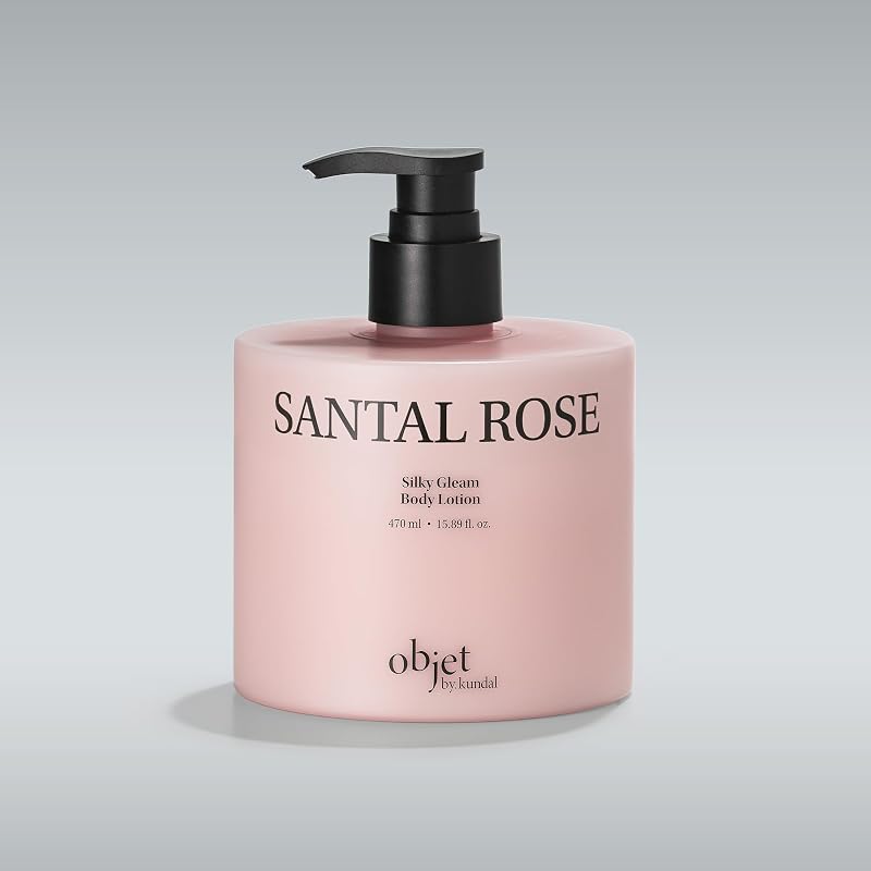 Loção corporal objet by KUNDAL Silky Gleam Santal Rose, 470 mL