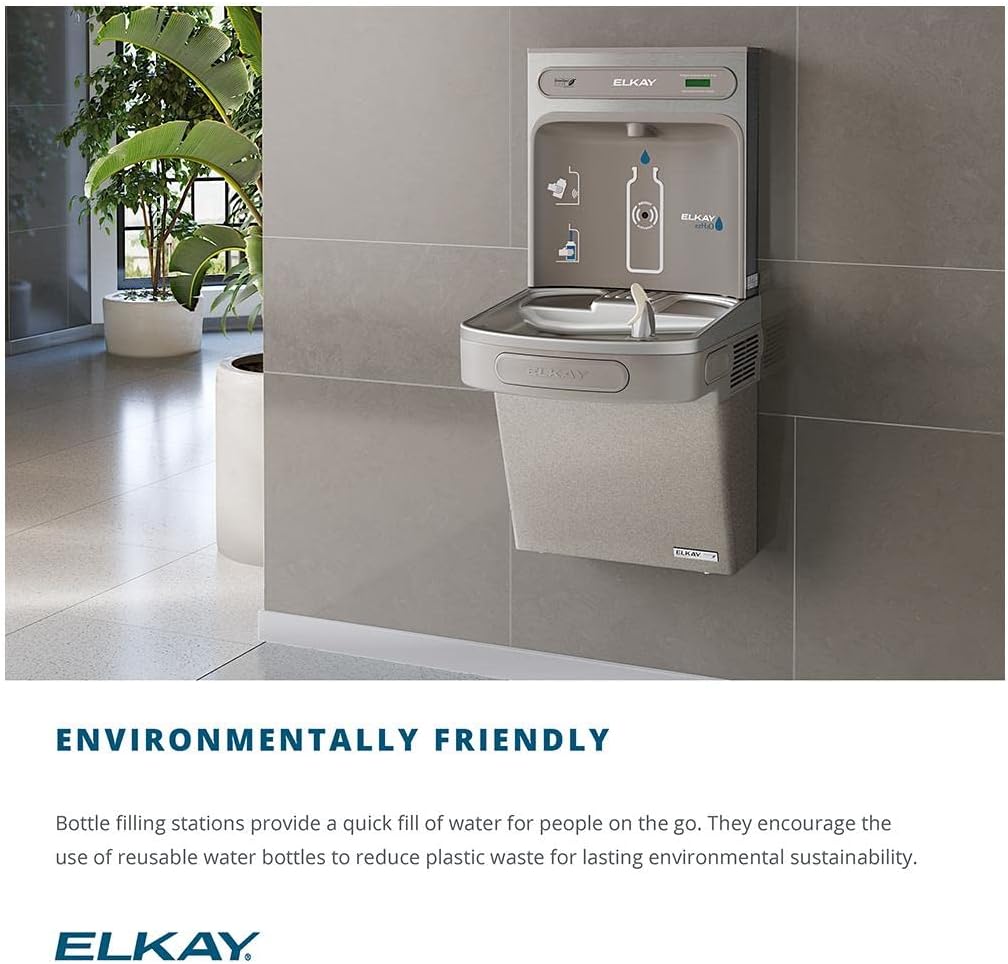 Elkay EZH2O Bottle Filling Station with Single ADA Cooler, Non-Filtered 8 GPH Light Gray