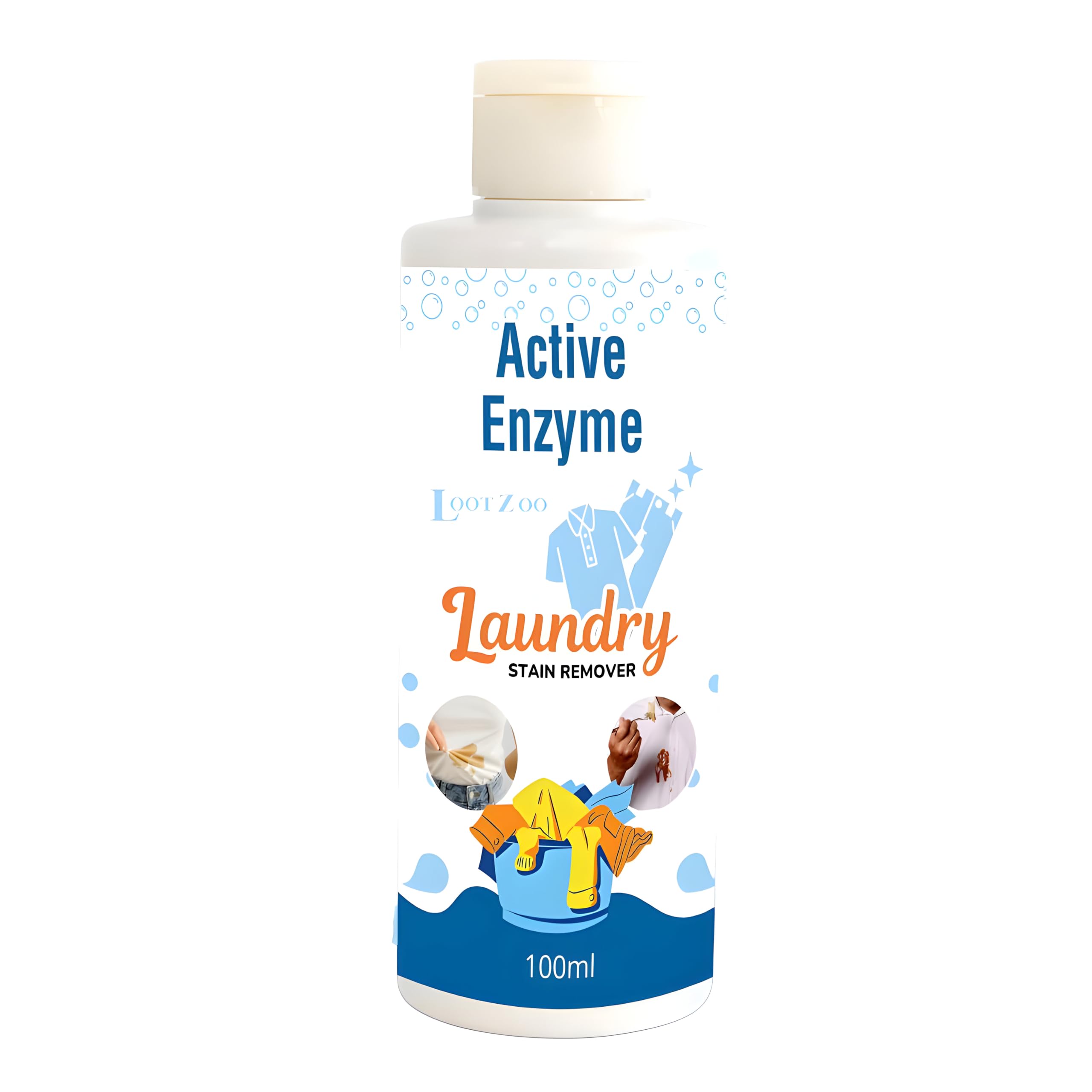 LOOTZOO Laundry Stain Remover, Active Enzyme Stain Remover Liquid For Clothes, Sofa Cover, Car Seat, Instant Spot Cleaning Of Food, Oil, Blood, Pet Stains, Drink (4), 100 ml (B0CLDHVBCT) Amazon Price History, Amazon Price Tracker