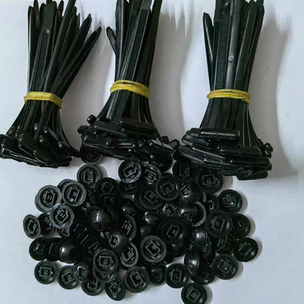 100PCS Zip Ties, Nylon Universal Cable Tie Buckle, New Multifunctional Cable Tie Buckle, Heavy Duty Self-Locking Nylon Zip Ties Holder, For Car Daily Repair