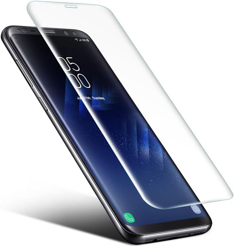Veotech Galaxy S8 Plus Screen Protector, Samsung Galaxy S8 Plus Anti-Shatter Film [3D Touch] 9H Hardness [Full Coverage] Anti-Scratch Tempered Glass Screen Protector for Galaxy S8 Plus - transparent