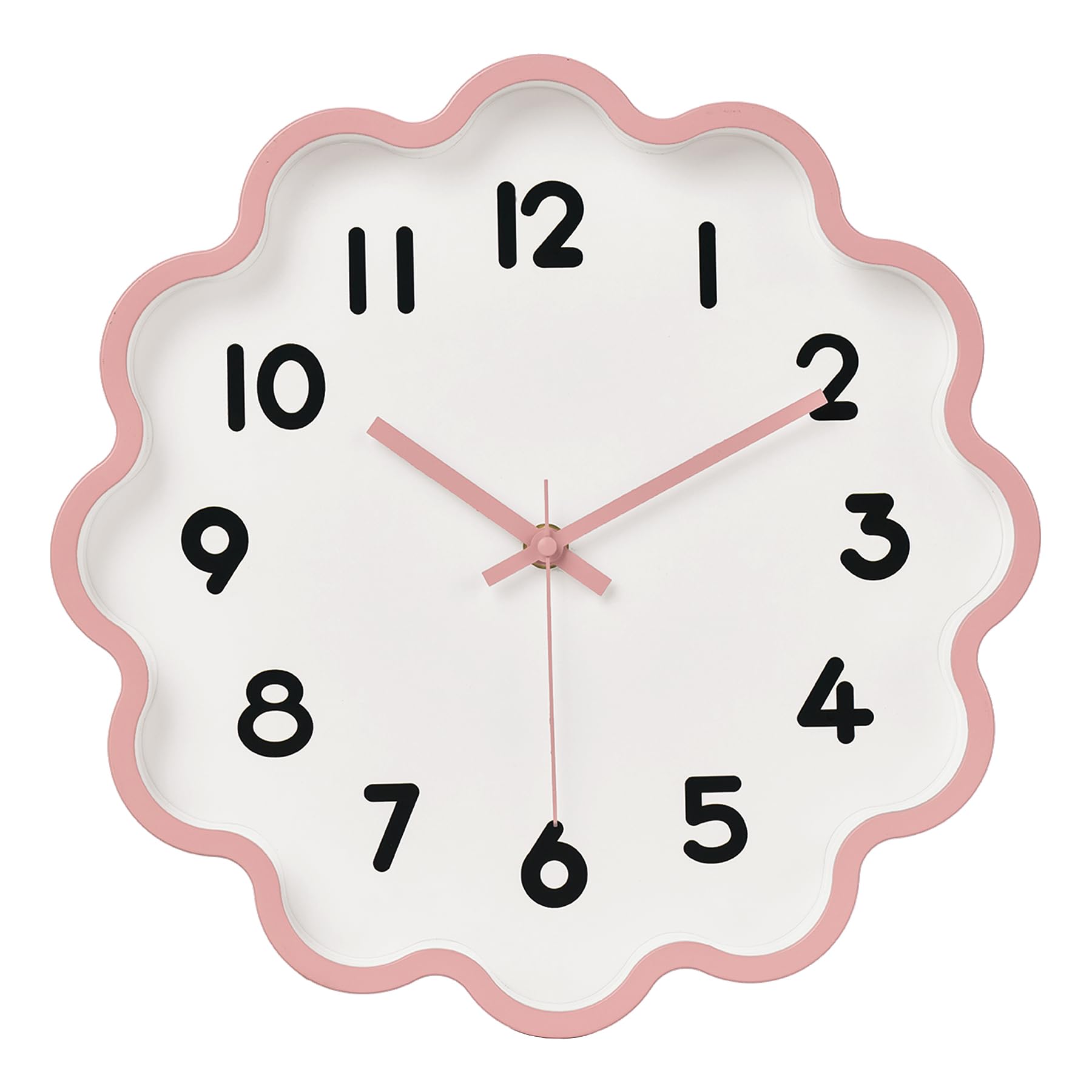 HZDHCLH Wall Clocks Battery Operated 12 Inch Cloud Shaped Wall Clock Silent Non Ticking Modern Decorative Clock with 3D Numbers for Bedroom Living Room Nursery Classroom Pink