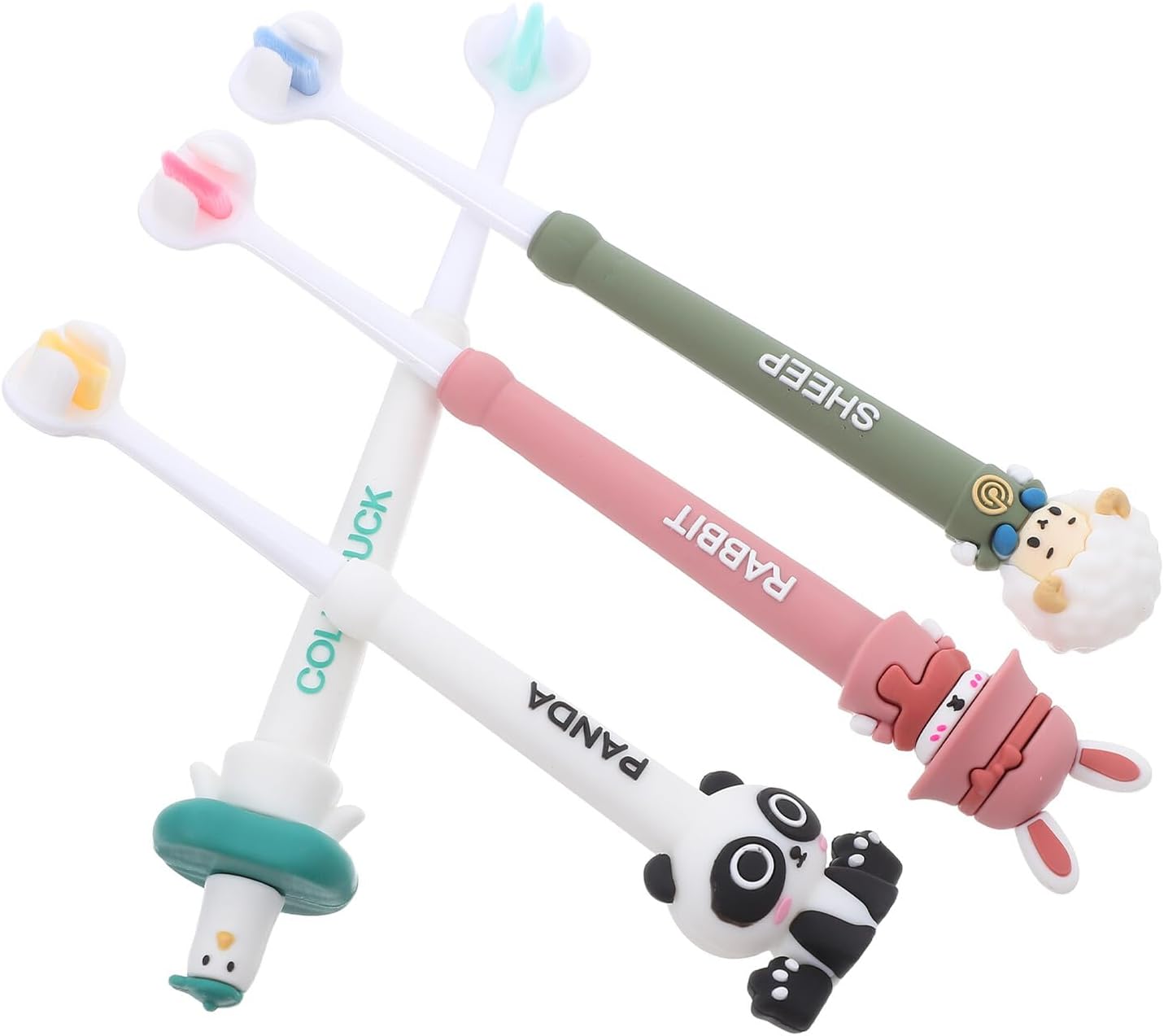 4pcs 3-Sided ’s Toothbrush with Extra Soft Bristles for Gentle Oral Care, Small Soft Toothbrush Set for Boys and Ages 3