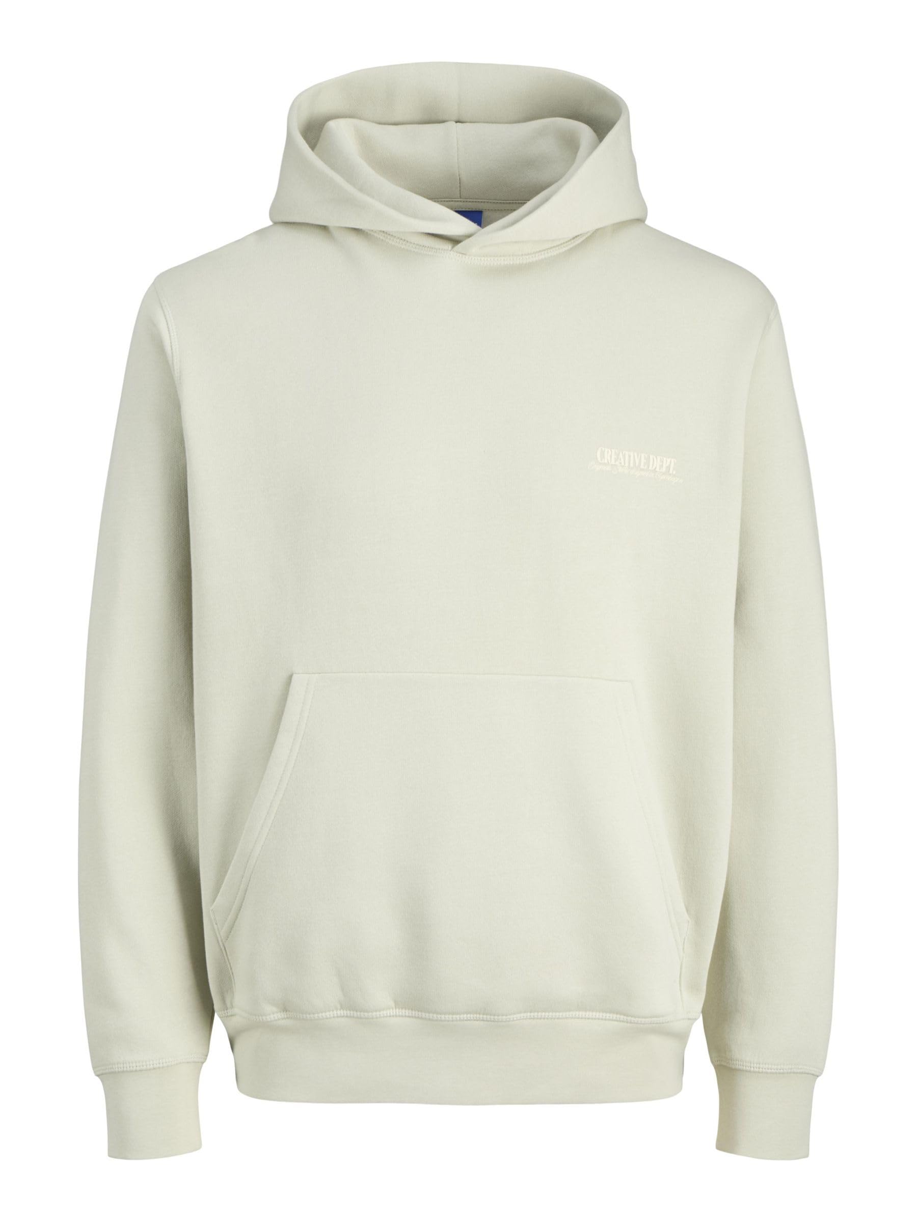 JACK & JONES Men's Jorroxbury Back Sweat Hood Ln, Celadon Tint, S