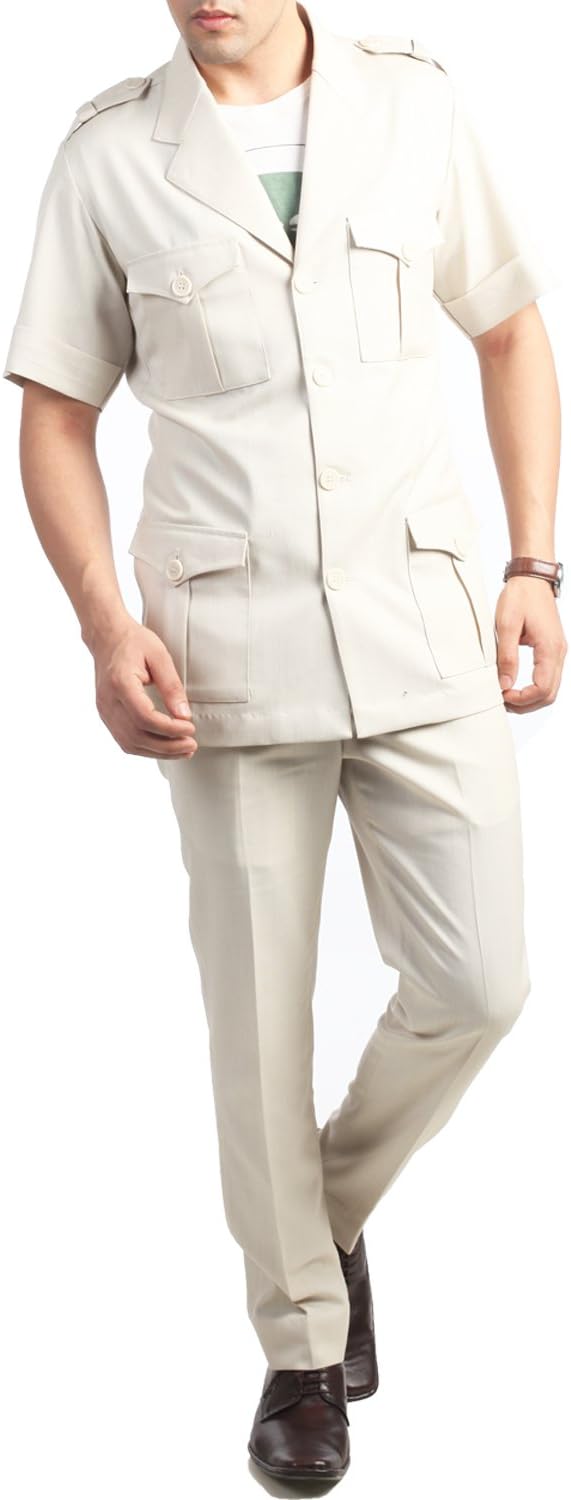 Hangrr Men's James Bond Safari Suit 38 Regular US / 48 R EU / W 32" Beige