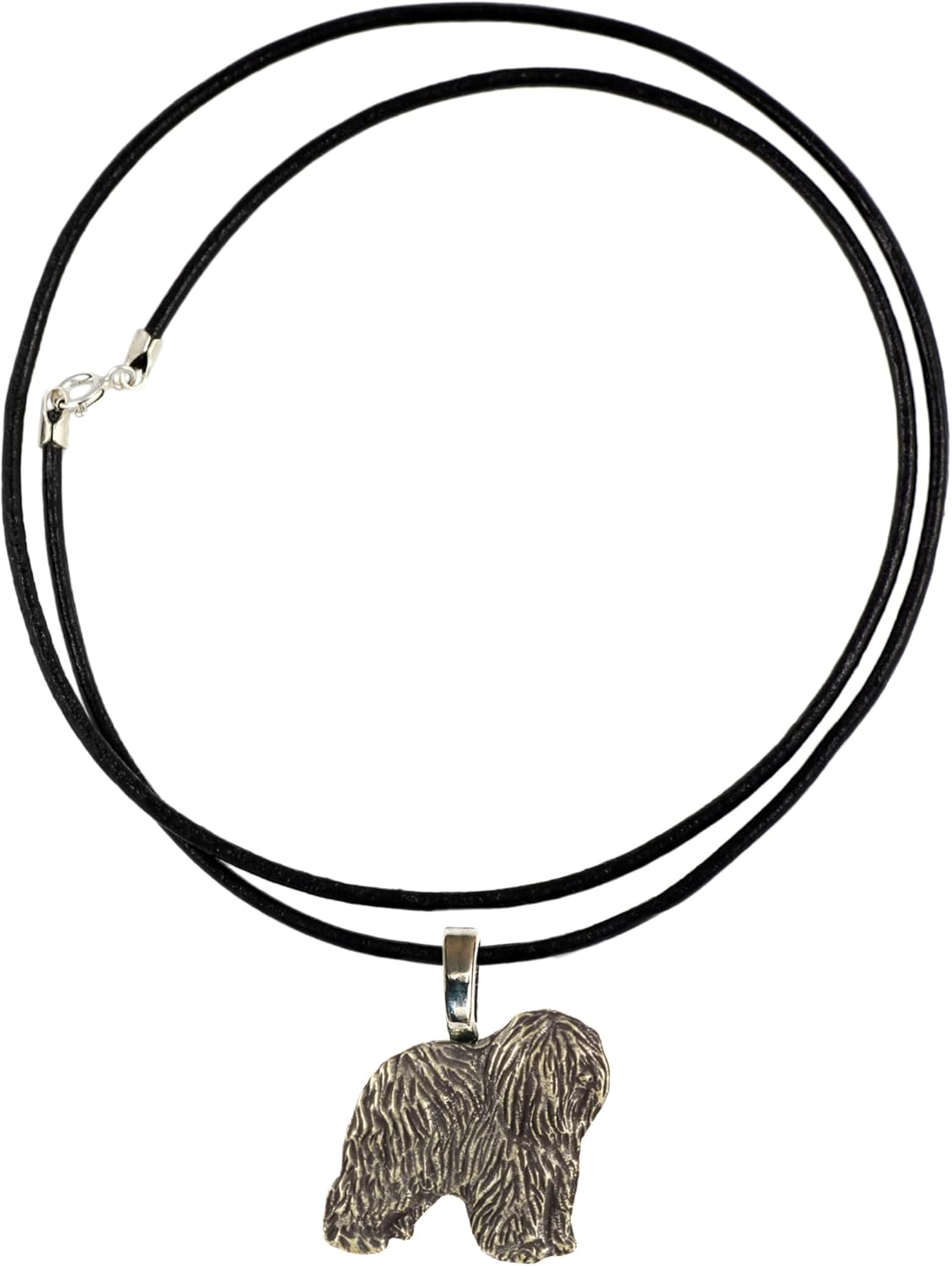 Art-Dog Collection Dog Pendant – Dog Breeds Jewelry - Handmade Dog Necklace with ZnAl Base and Silver Coating – Silver Dog Necklaces for Men and Women – Polish Lowland Sheepdog II