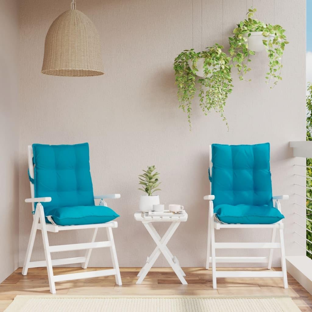 Coussin de chaise de jardin pour terrasse lot de 2 assises dossier bas lavables pour repas