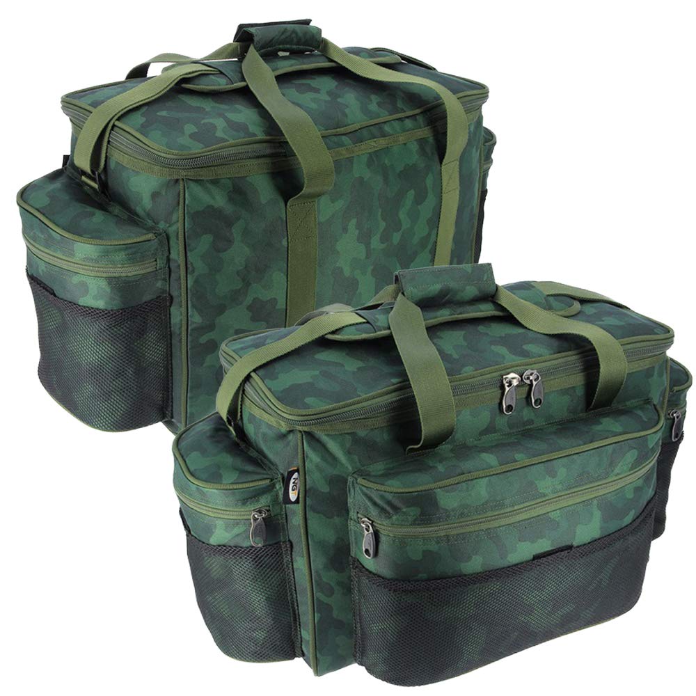 DNA Leisure Large NEW NGT Camo Green Carryall Tackle Bag Carp Coarse Sea Fishing Holdall with Pockets