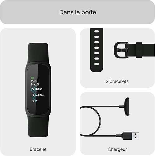 Google Fitbit Inspire 3 Activity Tracker with 6-months Premium Membership Included, up to 10 days battery life and Daily Readiness Score, Black/Midnight Zen - 8