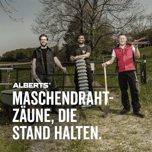 Alberts 604769 Maschendraht-Geflecht | verschiedene Längen und Höhen - wahlweise in verschiedenen Farben | grün | Höhe 125 cm | Länge 25 m