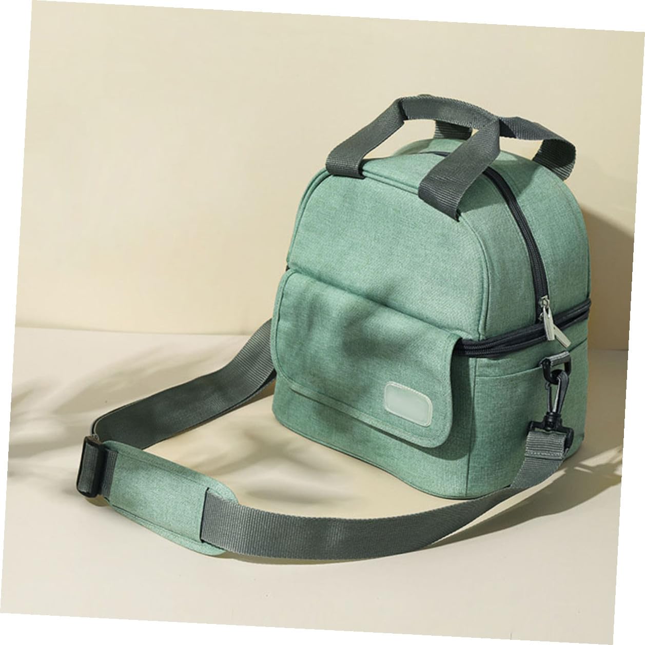 Bolsa para Biberones de Doble Capa Aislamiento Térmico de 14 Horas, Material de Poliéster y Algodón, Bolsillos Laterales y Red Trasera para Lactancia y Almacenamiento Portátil
