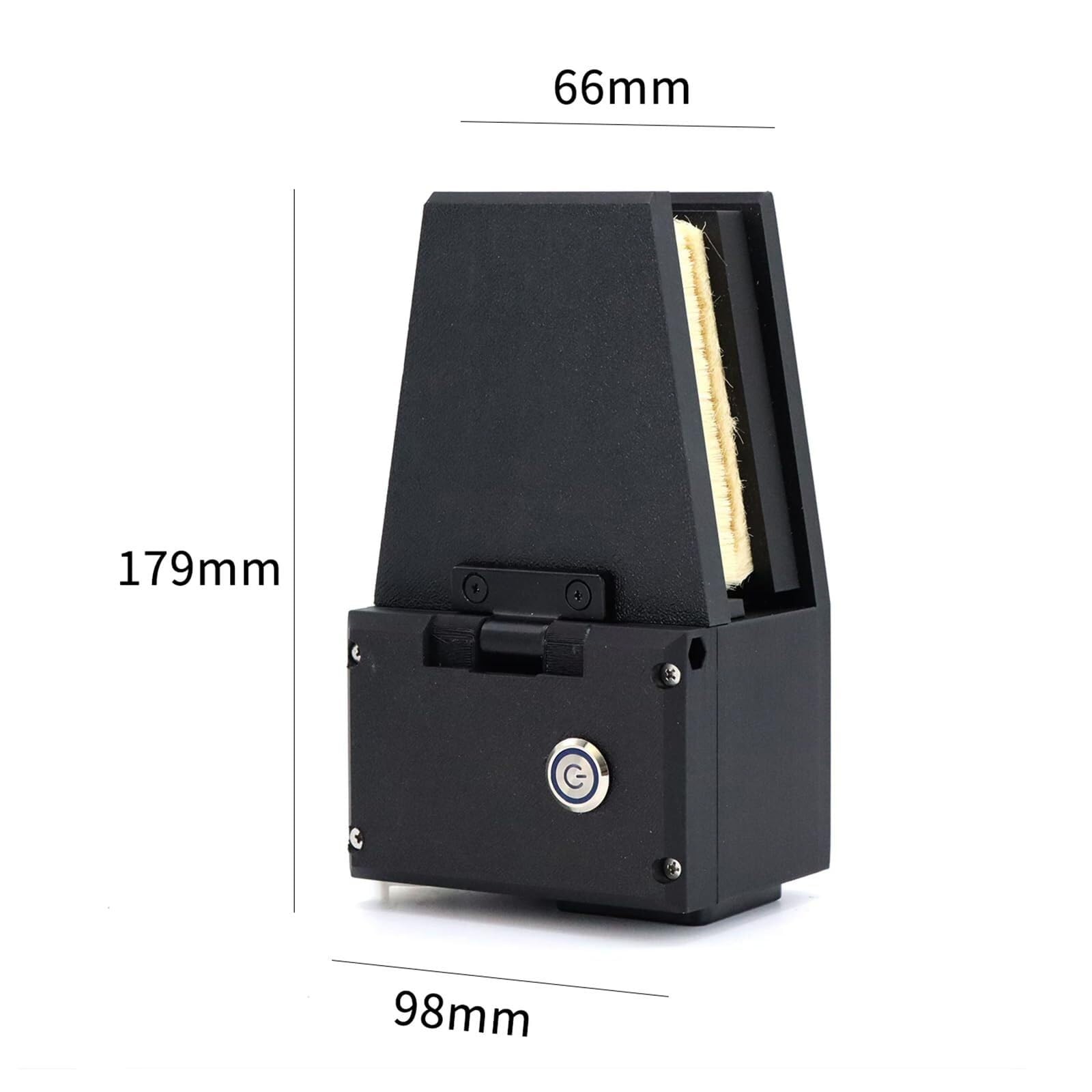 Limpiador eléctrico antiestático para Negativos, Cepillo motorizado con 4 cerdas de Lana Suave, Equipo de Limpieza para Cuarto Oscuro, Tapa abatible, para Estudios fotográficos de 135 y 120 mm