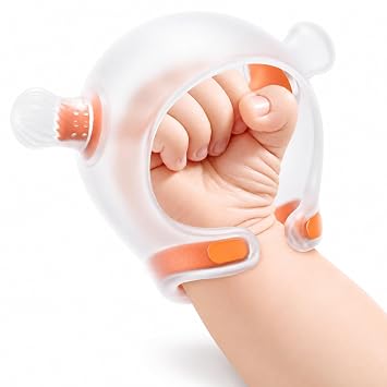 Wrist Teething Toys for Babies 4+ Months No-Drop Silicone Teether