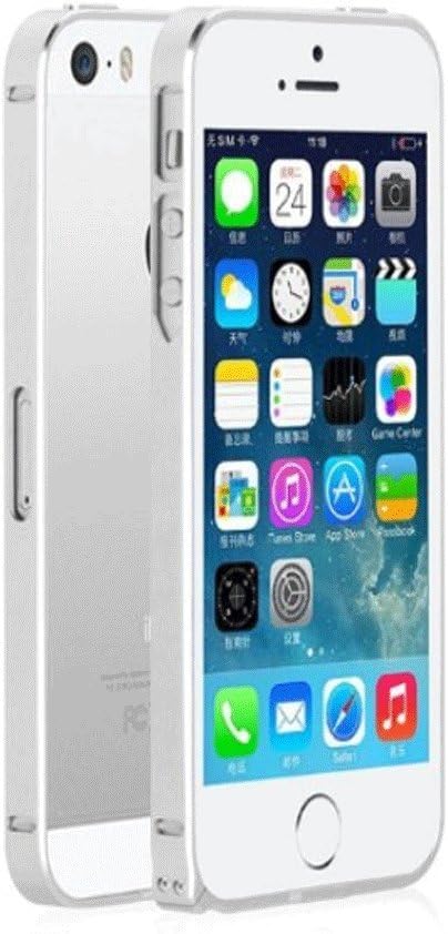 Colorworld Lightweight Cross line Luxury Slim Metal Frame Bumper Protective Case for Iphone 5s 5 (silver)