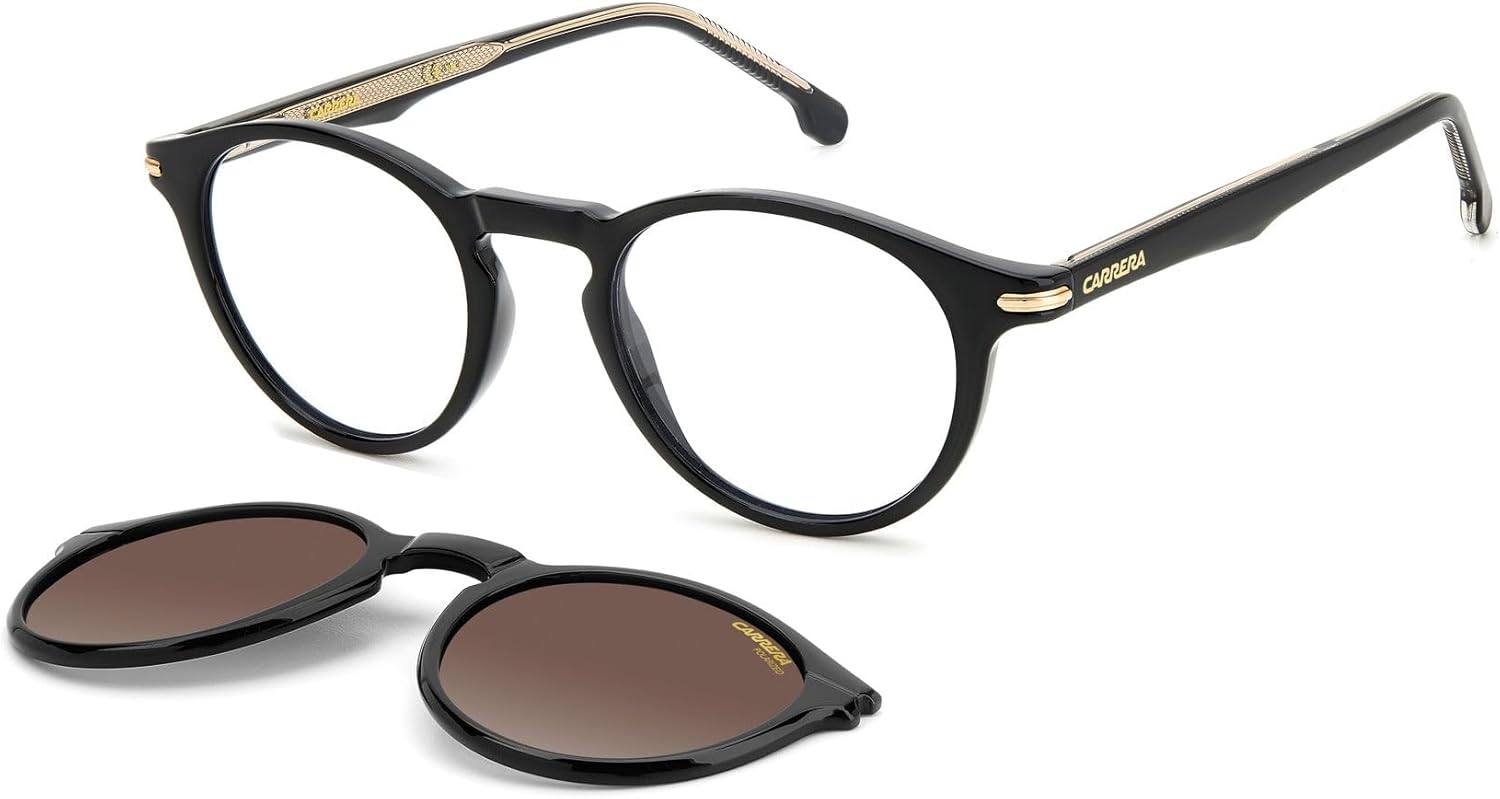 Carrera CA 297/CS Black/Brown Shaded Folding Clip-On 48/21/145 unisex Sunglasses