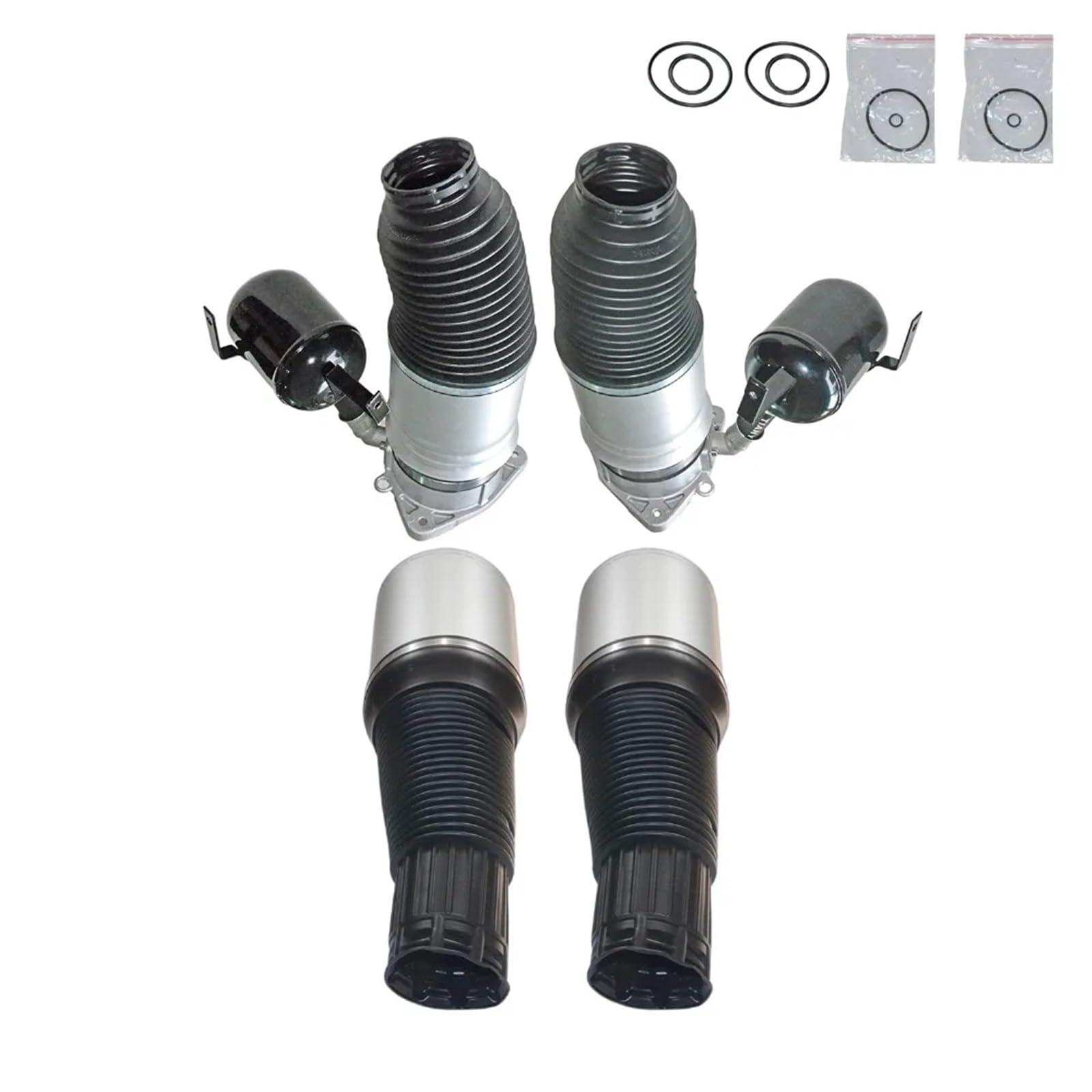 Kit di riparazione del puntone dell'ammortizzatore della sospensione pneumatica della molla pneumatica dell'auto da 4 pezzi anteriore e posteriore sinistra + destra Compatible for A8 S8 (D3 / 4E)