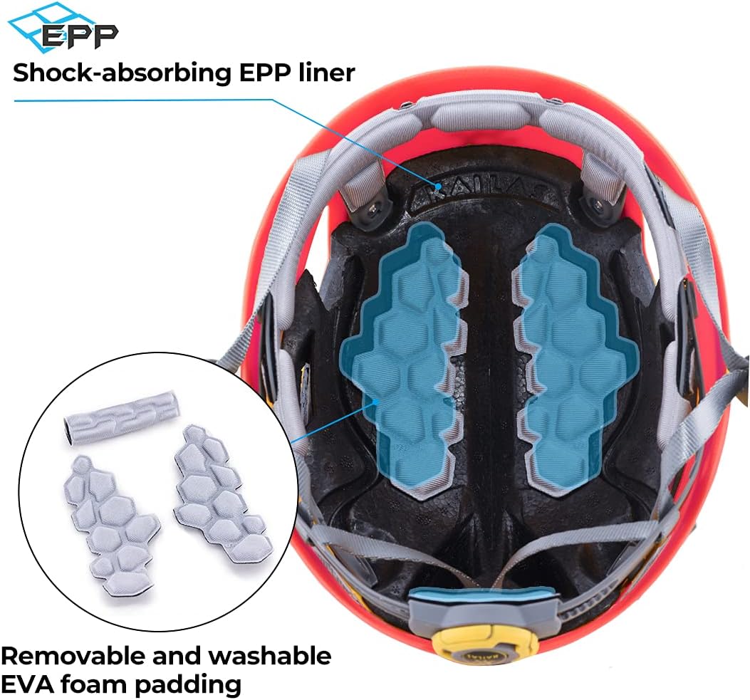 KAILAS Aegis Rock Climbing Helmet Lightweight Adjustable Mountaineering Tree Climbing Hiking Caving Work at Height Helmet for Men Women Kids : Sports & Outdoors