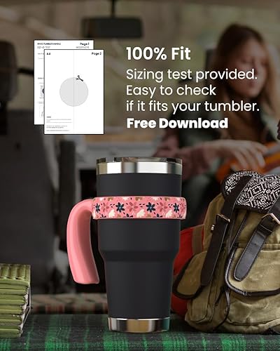 Miniatura 3 de Para YETI - Mango de vaso (30 onzas), soporte para tazas y la mayoría de vasos de 30 onzas, rosa, paquete de 1