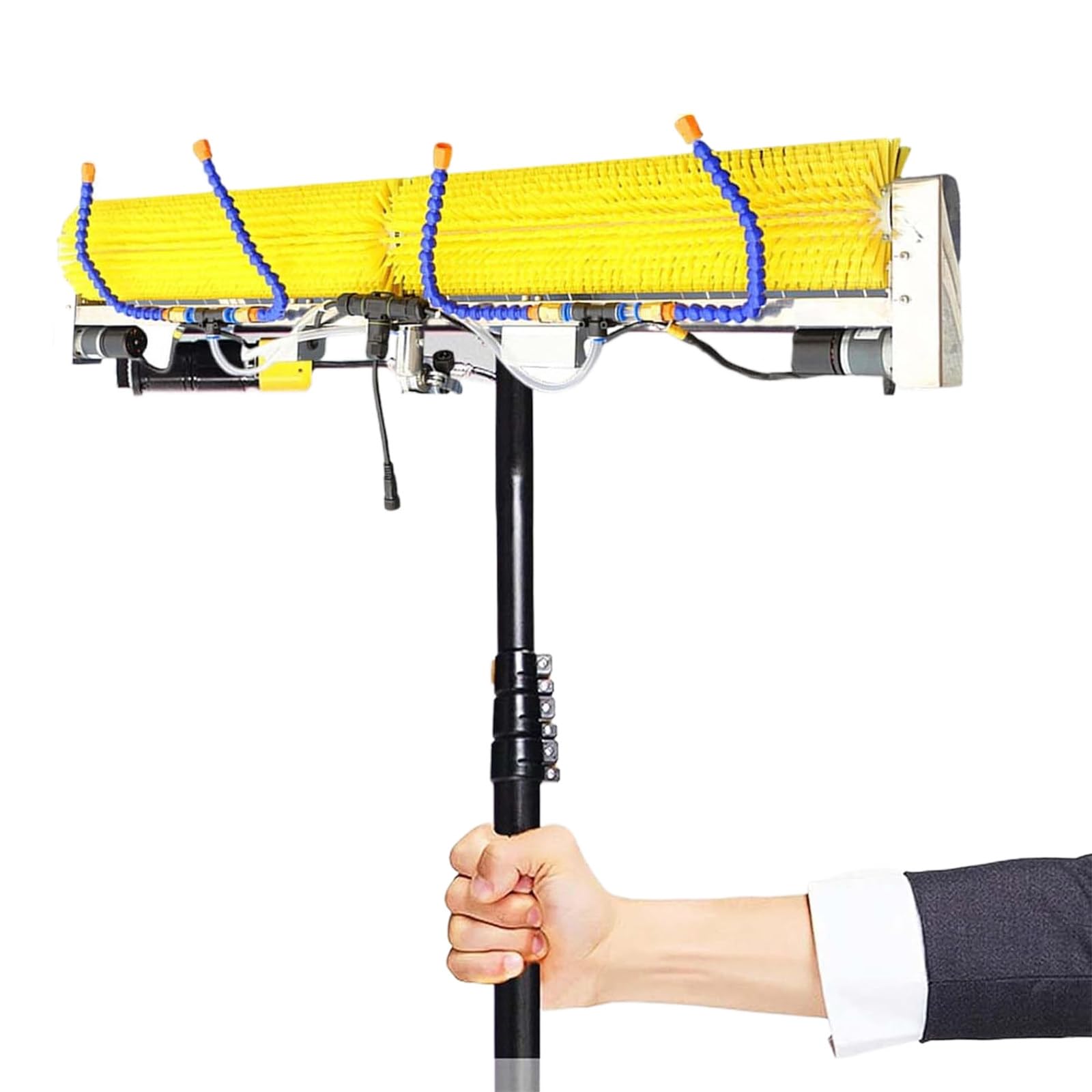 HADECOLL Solar Panel Cleaning Kit With Telescopic Pole And Water System, Efficient Maintenance Tool For Pv Panels,6M/19Ft