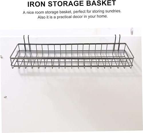 Miniatura 5 de UPKOCH Cestas de almacenamiento tejidas para despensa Cesta colgante de hierro de gran capacidad fácil de limpiar