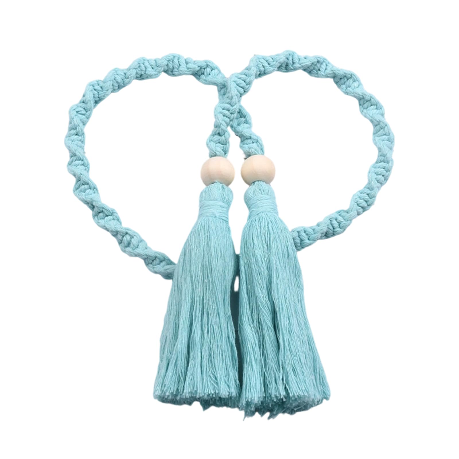Buxuaaaa Curtain Tiebacks with Braided Rope, Decorative Holdbacks for Indoor Outdoor Drapes Casement Braided Curtain Tiebacks for Drapes