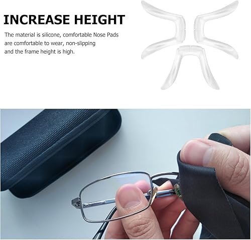 Miniatura 5 de Ciieeo 3 unids en forma de U almohadillas de silicona gafas de apoyo puente almohadillas para gafas de sol