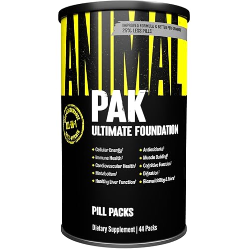 Animal Pak - Convenient Multivitamin for Men & Women Daily All-in-One Vitamin & Supplement Pack - Zinc, Vitamins C, B, D, Amino Acids, and Immune Support - Sports Nutrition Performance - 44 Count