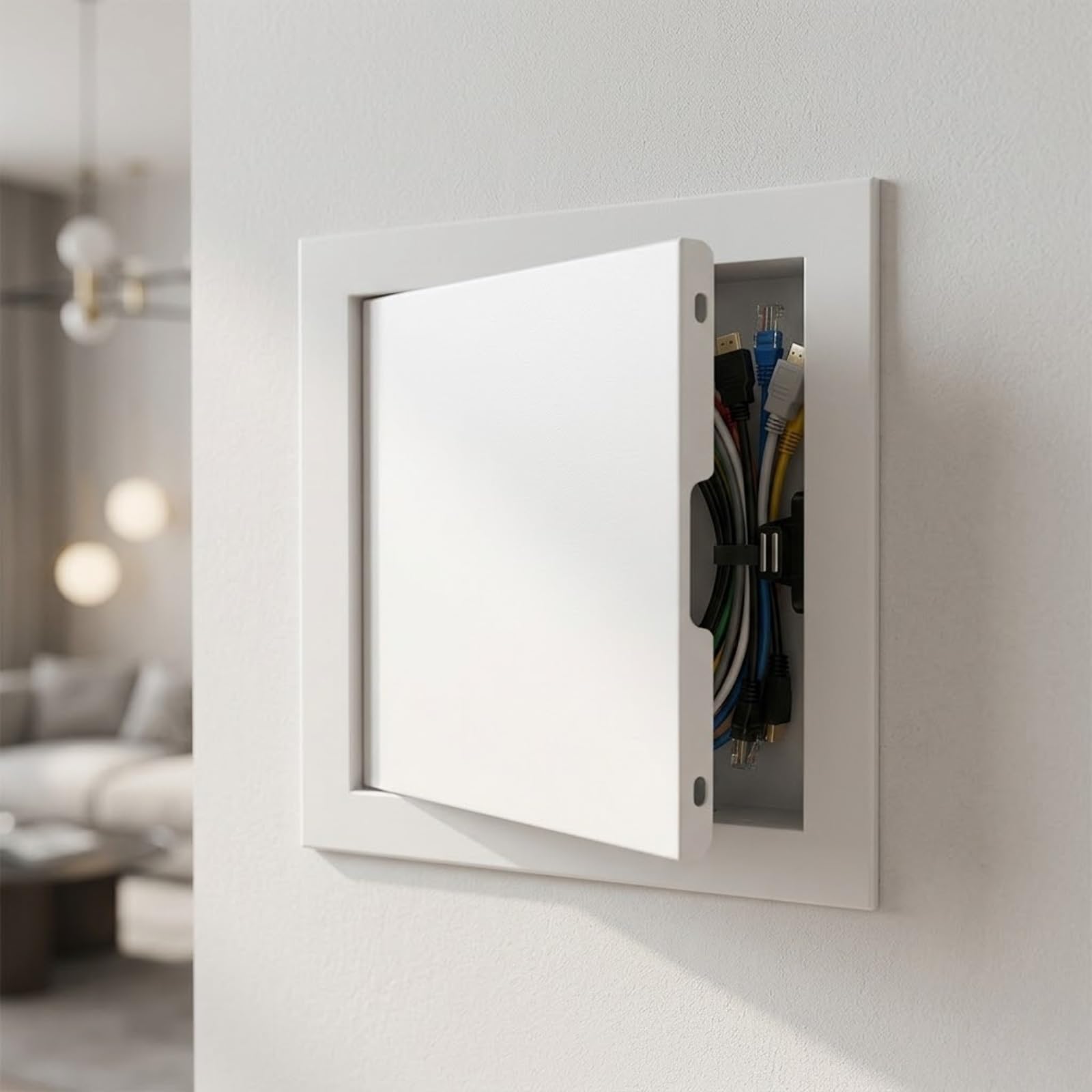 Yqyhnb White Aluminium Access Panel 300X300mm – Flush Fit Inspection Hatch For Drywall, Wall & Ceiling – Concealed Hinge Access Door For Plumbing & Electrical Service(,45X70cm)