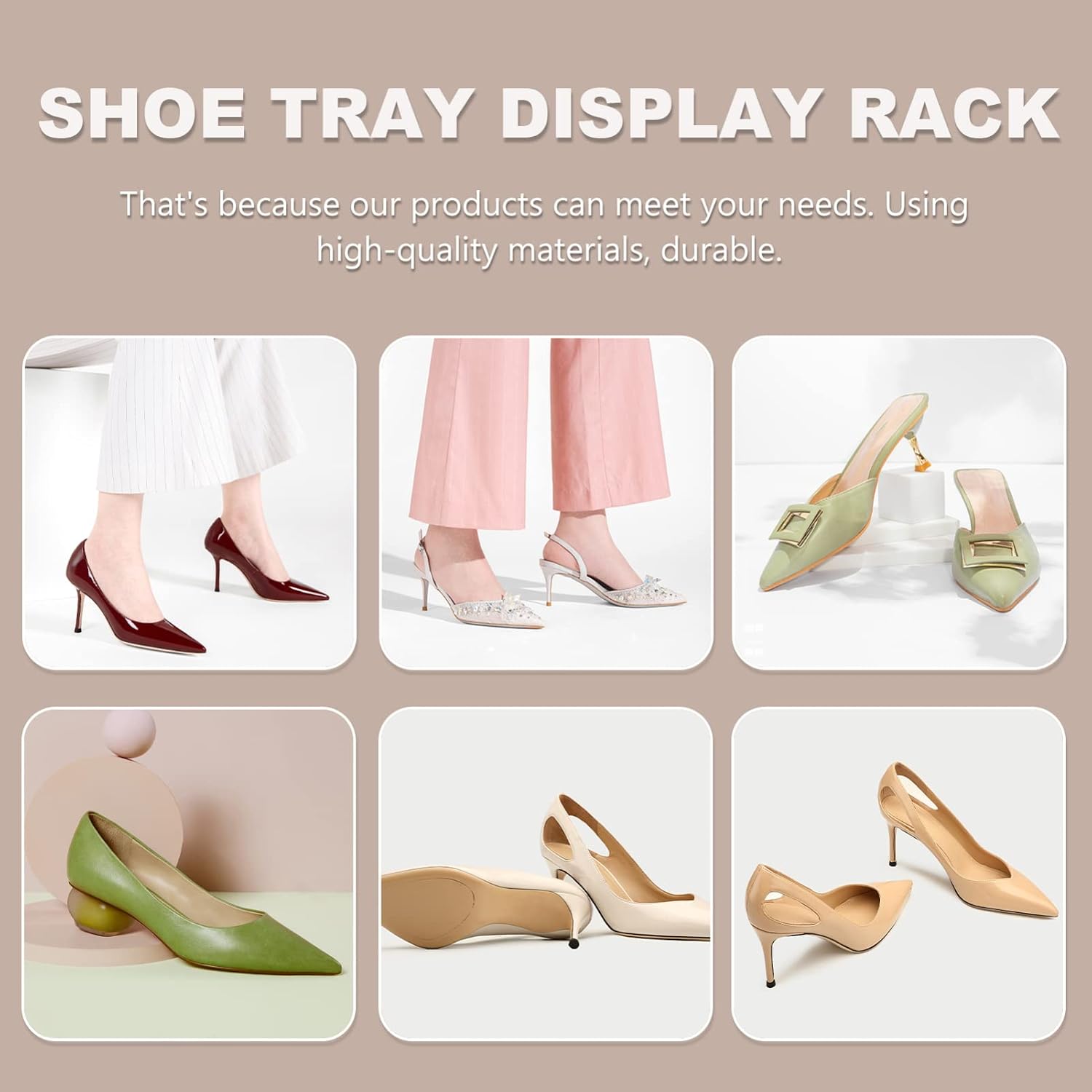 2pcs Acrylic Shoe Display Racks Entryway Shoe Storage for Men Women Retail Shop