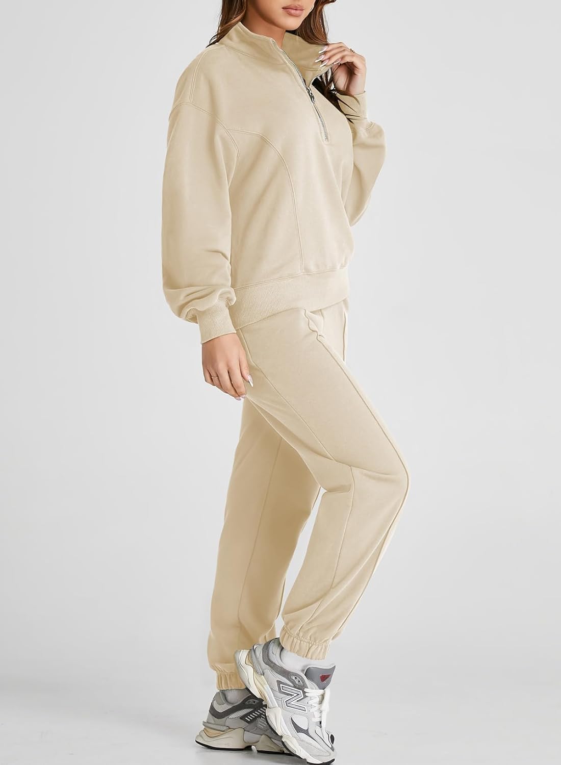 Herseas Women 2 Piece Outfits Sweatsuit Sweatshirt Sweatpants Tracksuit Sweat Lounge Matching Set 2025 Fall Trendy - Image 2