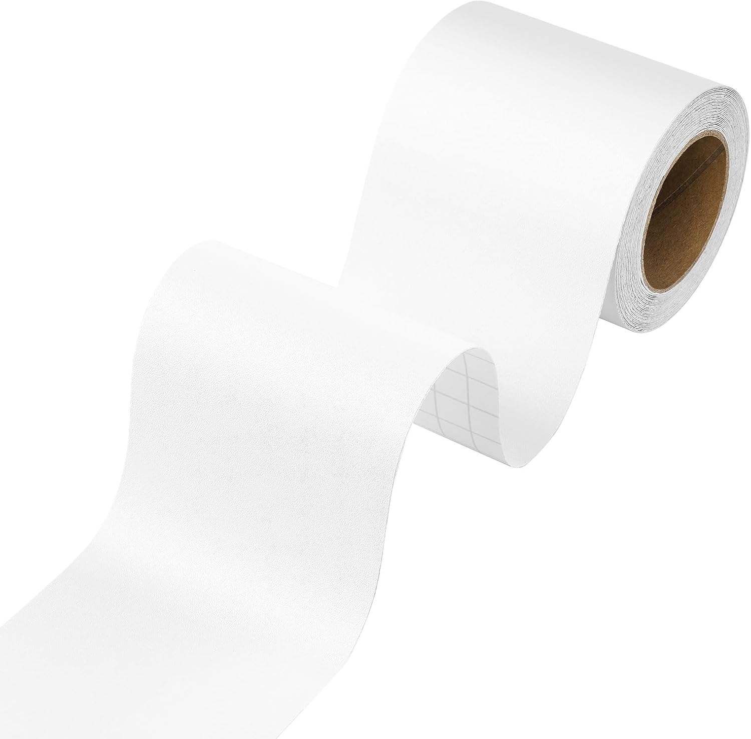 Stickyart White Wallpaper Border Trim Peel and Stick White Border for Bulletin Board Picture Frame Decorations Removable Self Adhesive Wallpaper Borders Mirror Borders for Bathroom Waterproof 3"X197"