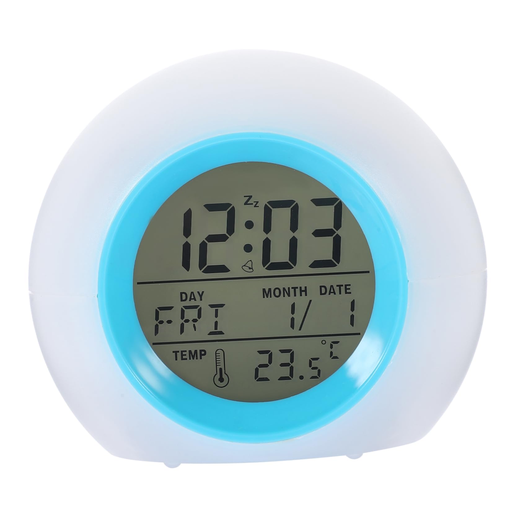 Réveil forme de boule alarme veilleuse LED horloge électronique