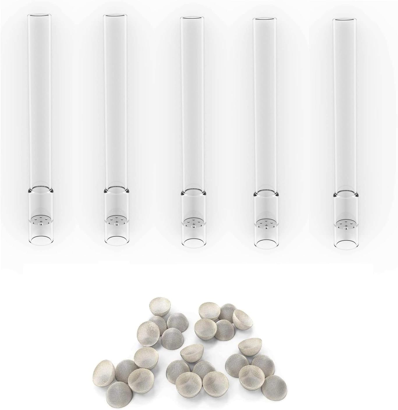 Straight Glass Stem Replacement for Arizer Solo/Air – Includes 25 Metal Screens