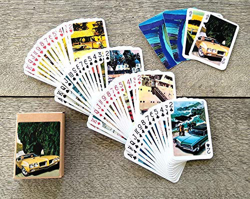 Baraja de cartas de póker Classic Cars 54 cartas vintage miniatura 3