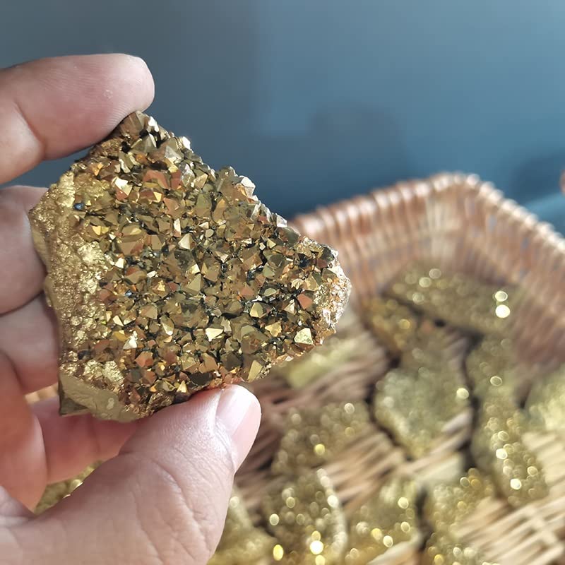 Geoda de cristal de roca natural de 100-140g para colección de minerales 5