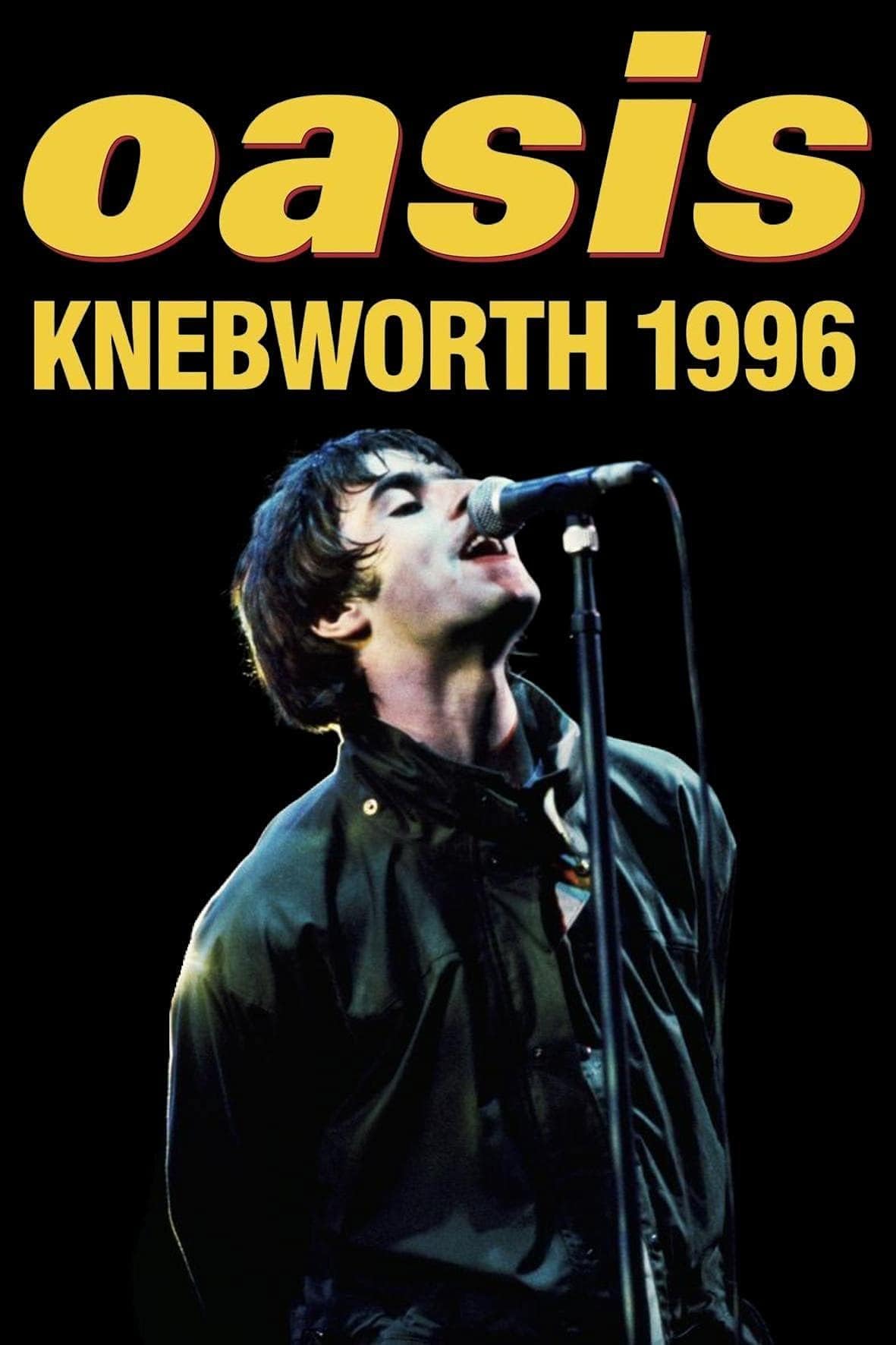 Oasis Knebworth 1996 (2021) Movie Poster Framed or Unframed Glossy Poster (A4 - 210 × 297 mm Unframed), Black