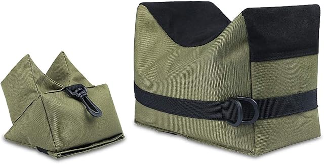 Feyachi Outdoor Shooting Rest Bags Rest Front & Rear Support SandBag Stand Holders with 900 Denier Polyester Durable Construction and Water Resistance for Rifle Hunting- Unfilled