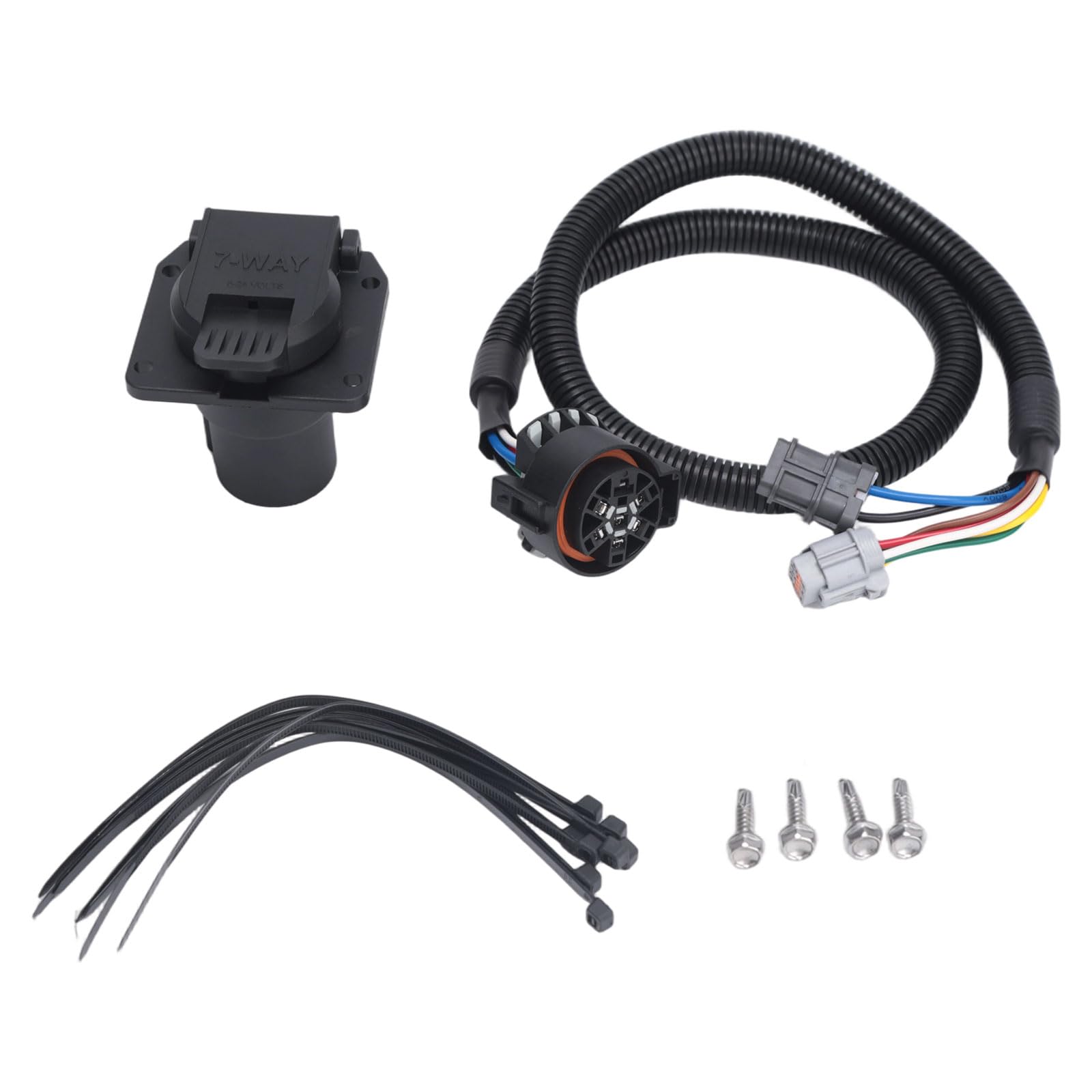 Arnés de Circuito de Luces de Remolque con Conector de 7 Pines, A