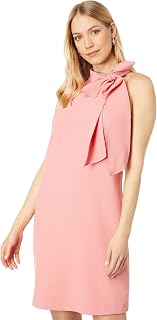 Vince Camuto Women's Sleeveless Halter Tie Neck Shift Mini Dress