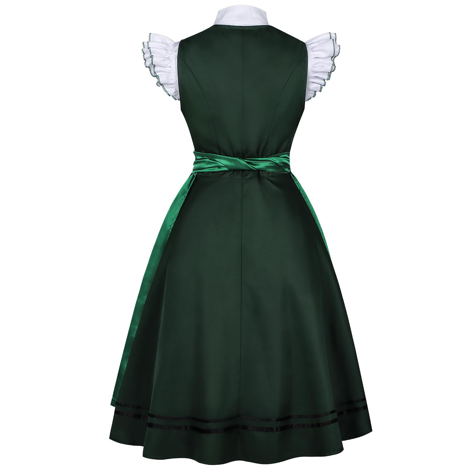 Oktoberfest Dirndl Damen Lang Dirndl Bluse Dirndlschürze Trachtenkleid 3 Teilig Herzausschnitt Oktoberfest Damen Outfit Trachten Dirndl-Komplettsets Dirndlkleid Elegant Trachtenrock Dirndlrock