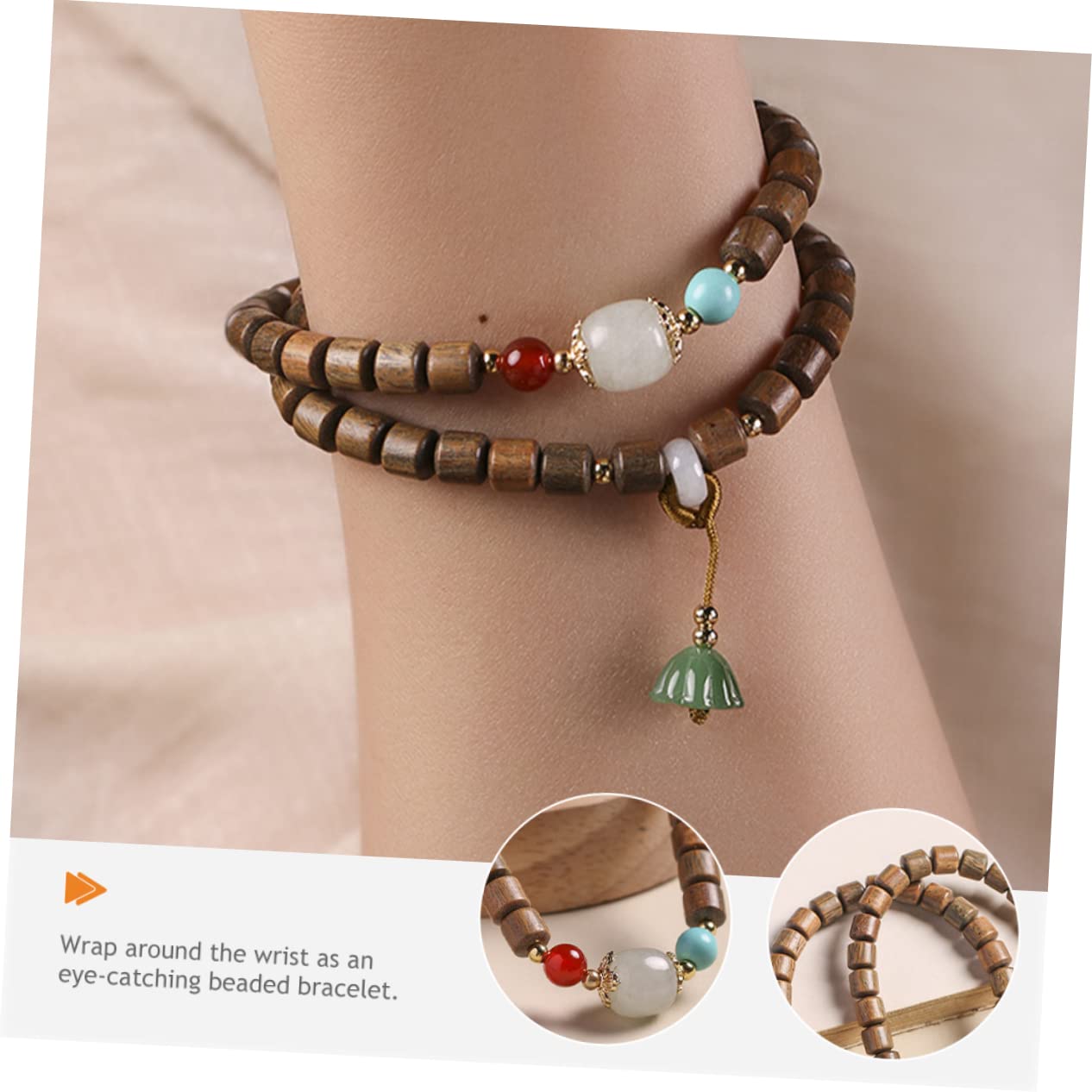 LIFKOME Lot De 5 Bracelets En Et Jade Pour Femme Breloques Tendance Perles De Prière Et De Perles De Bouddha