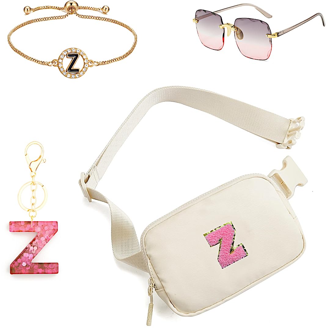 Personalized Initial Fanny Pack Belt Bag for Teen Girls -13 year old girl birthday gift ideas (Z)
